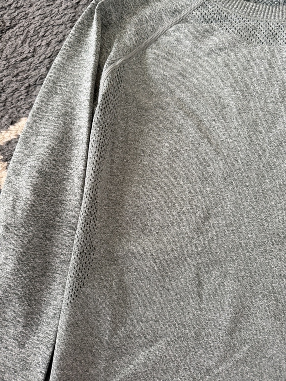 90 Degree By Reflex Light Heathered Green Seamless Zaia Long Sleeve Top - Picture 5 of 8